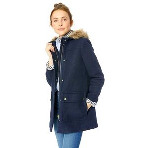 J CREW Vail Parka Coat Navy 2